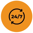 24/7 customer icon